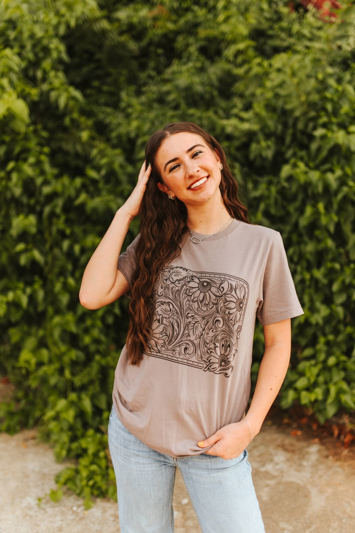 Wild Junkie Sunflower Engraved Graphic Tee — graphic tees category context