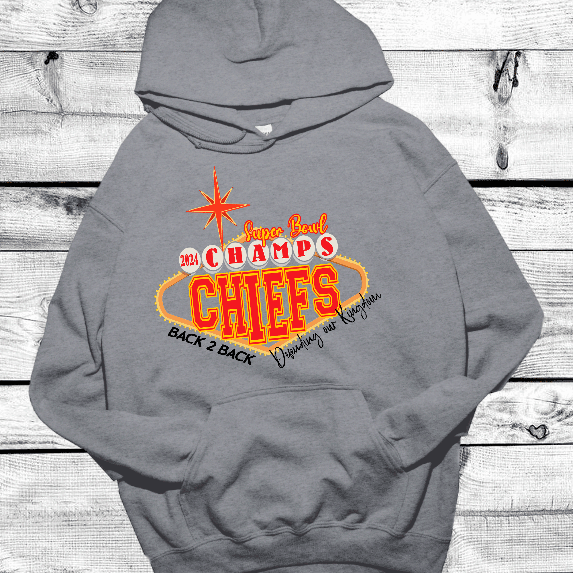 A Blessed Texas Mess Boutique 2024 Super Bowl Champions Vegas Chiefs Football Super Bowl 2024 Kansas City — detail shot 7