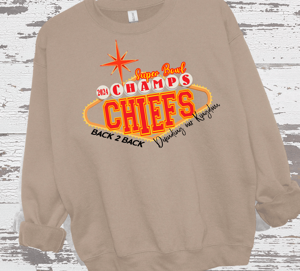 A Blessed Texas Mess Boutique 2024 Super Bowl Champions Vegas Chiefs Football Super Bowl 2024 Kansas City — detail shot 8