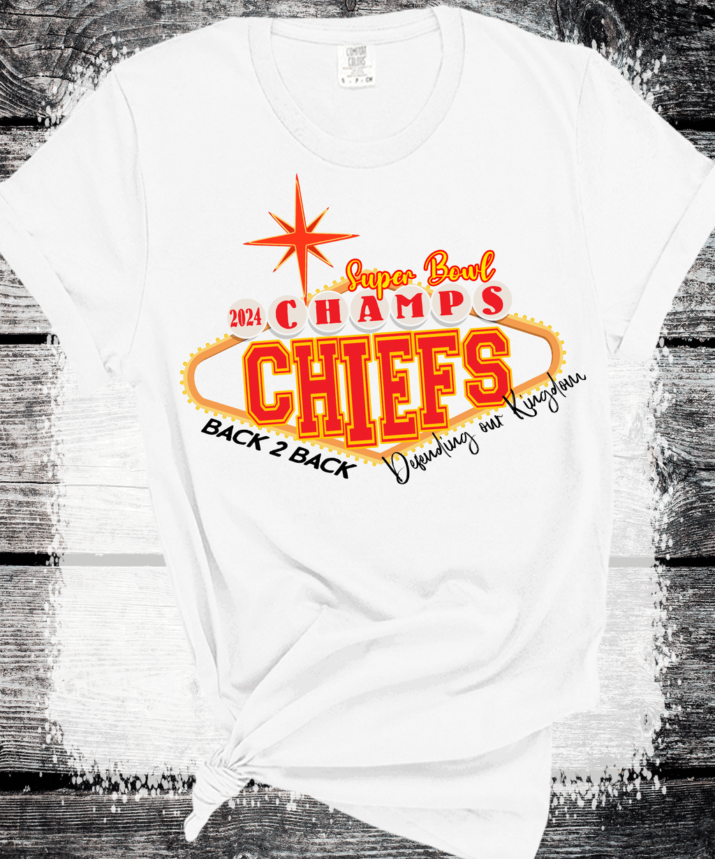 A Blessed Texas Mess Boutique 2024 Super Bowl Champions Vegas Chiefs Football Super Bowl 2024 Kansas City — apparel & accessories category context