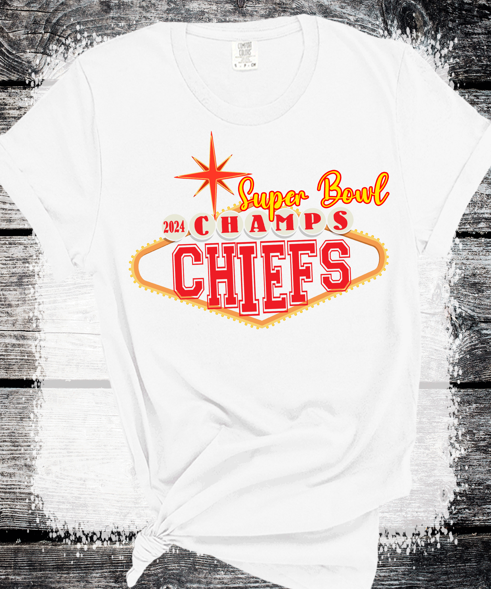 A Blessed Texas Mess Boutique 2024 Super Bowl Champions Vegas Chiefs Football Super Bowl 2024 Kansas City — main product shot