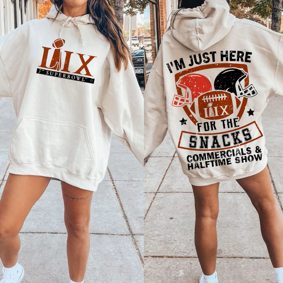A Blessed Texas Mess Boutique Superbowl Team Halftime Football Sweatshirt, Funny Game Day Shirt Trending Fan… — construction detail