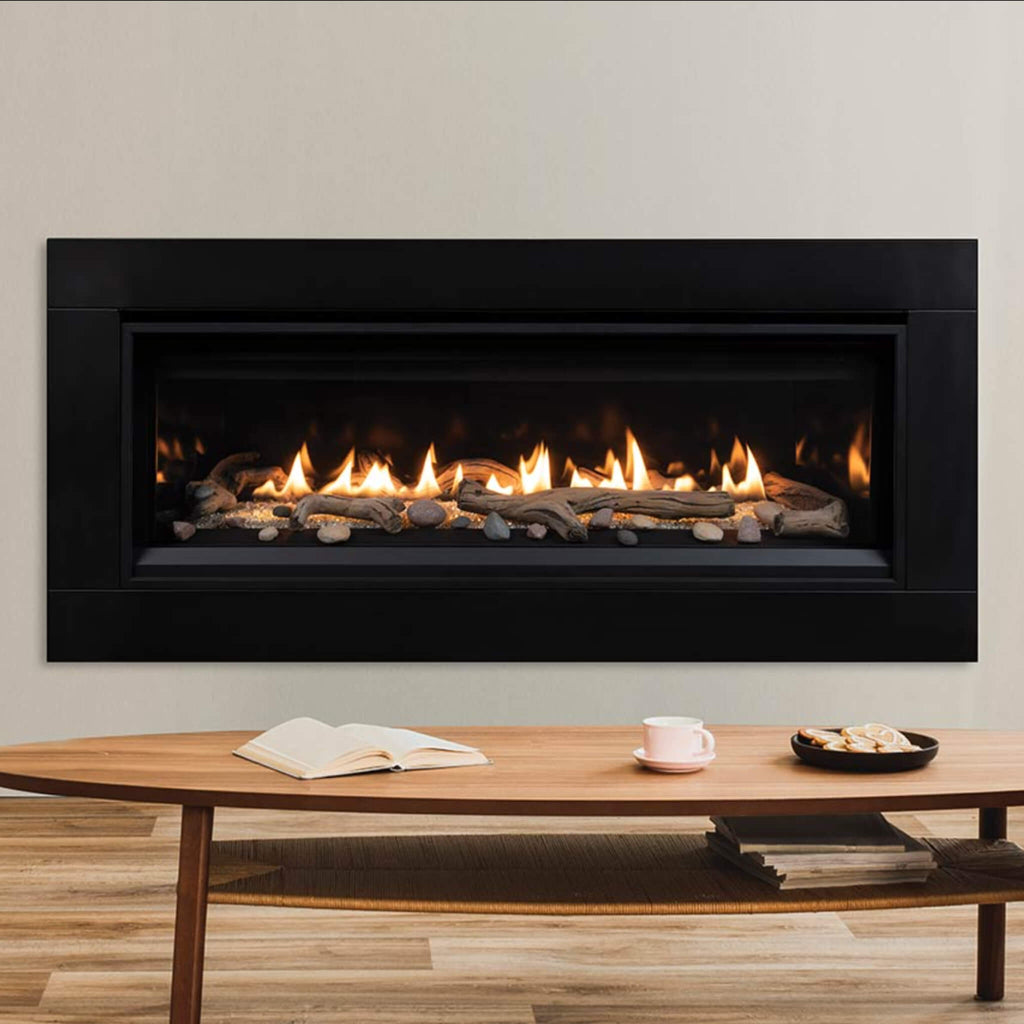 Superior Fireplaces 55-Inch Linear 28K BTU Direct Vent Natural Gas Fireplace With Blower And Remote Control [DRL3555TEN] (SAK
