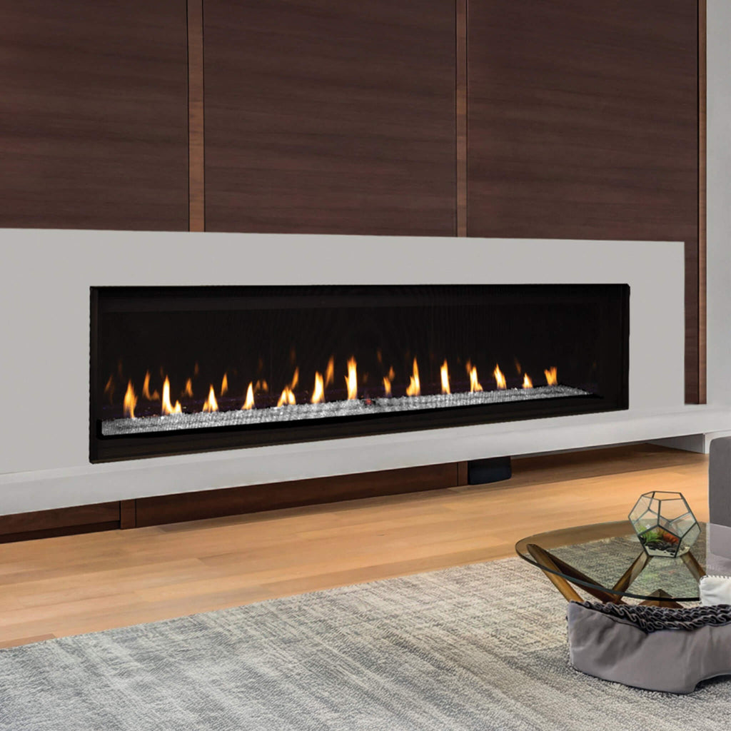 Superior Fireplaces 84-Inch Linear Direct Vent Electric Ignition Natural Gas Fireplace With Screen Barrier [DRL6084TEN] (SAK1