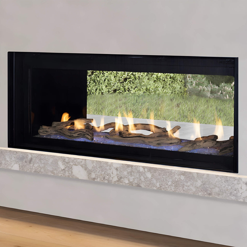 Superior Fireplaces 84-Inch Linear Direct Vent Electric Ignition Natural Gas Fireplace With Screen Barrier [DRL6084TEN] (SAK1