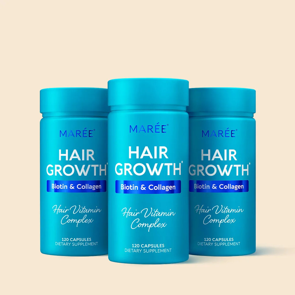 Maree Biotin & Collagen Hair Growth Complex — comparison shot