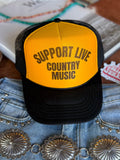 Wild Junkie Support Live Country Music Trucker Hat — main product shot