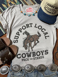 Wild Junkie Support Local Cowboys Graphic Tee — main product shot