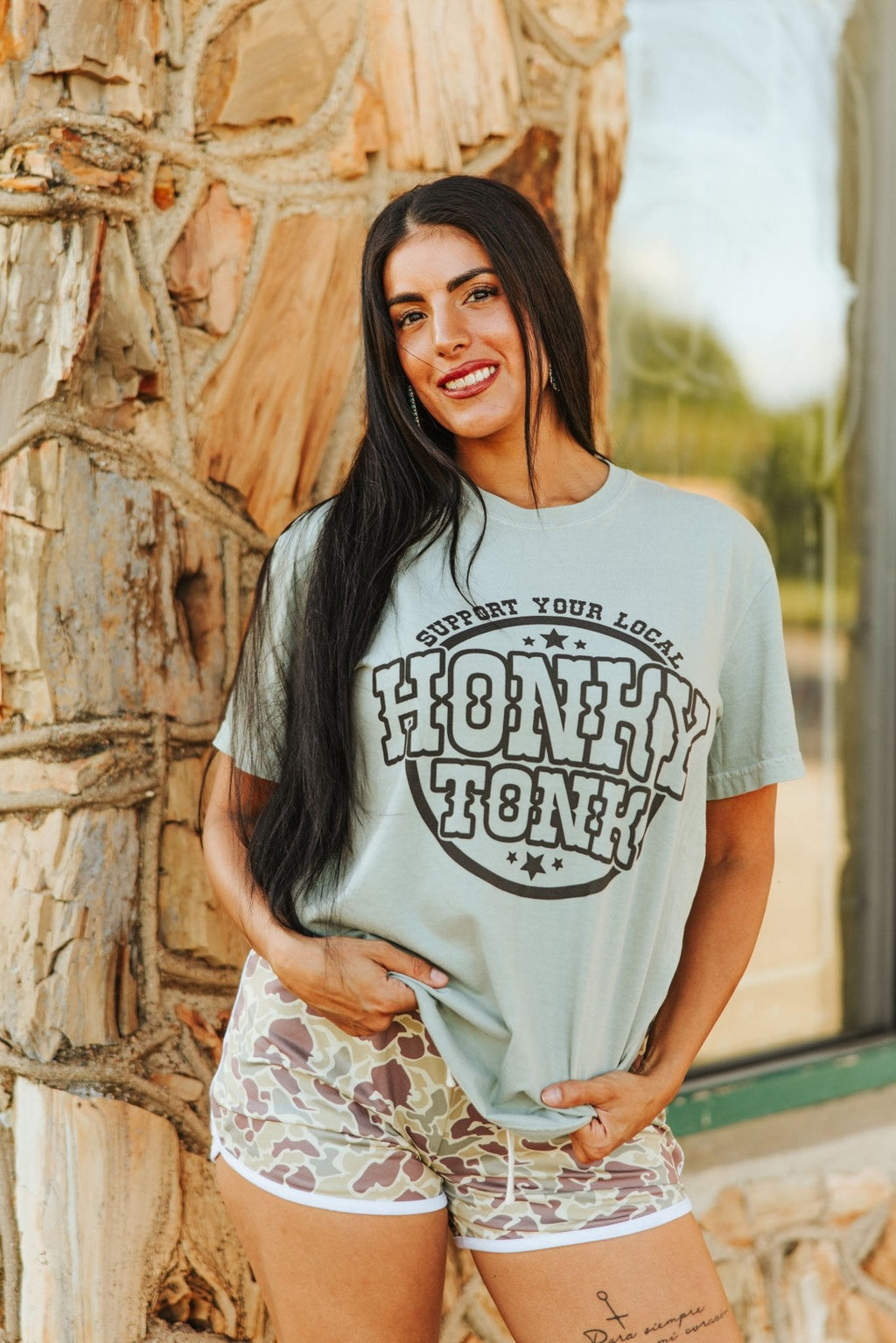 Wild Junkie Support Local Honky Tonk Graphic Tee — graphic tees category context