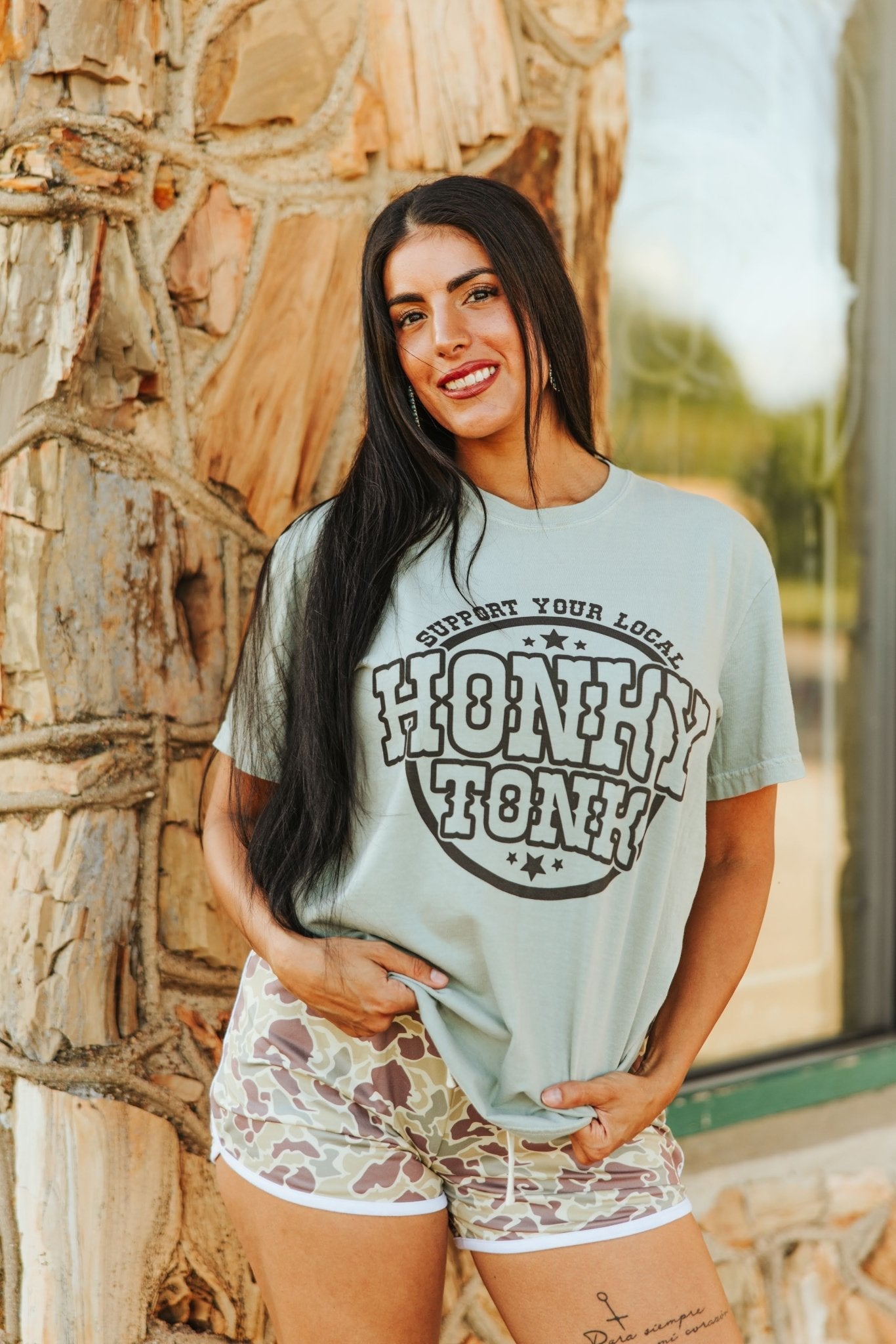 Wild Junkie Support Local Honky Tonk Graphic Tee — graphic tees category context
