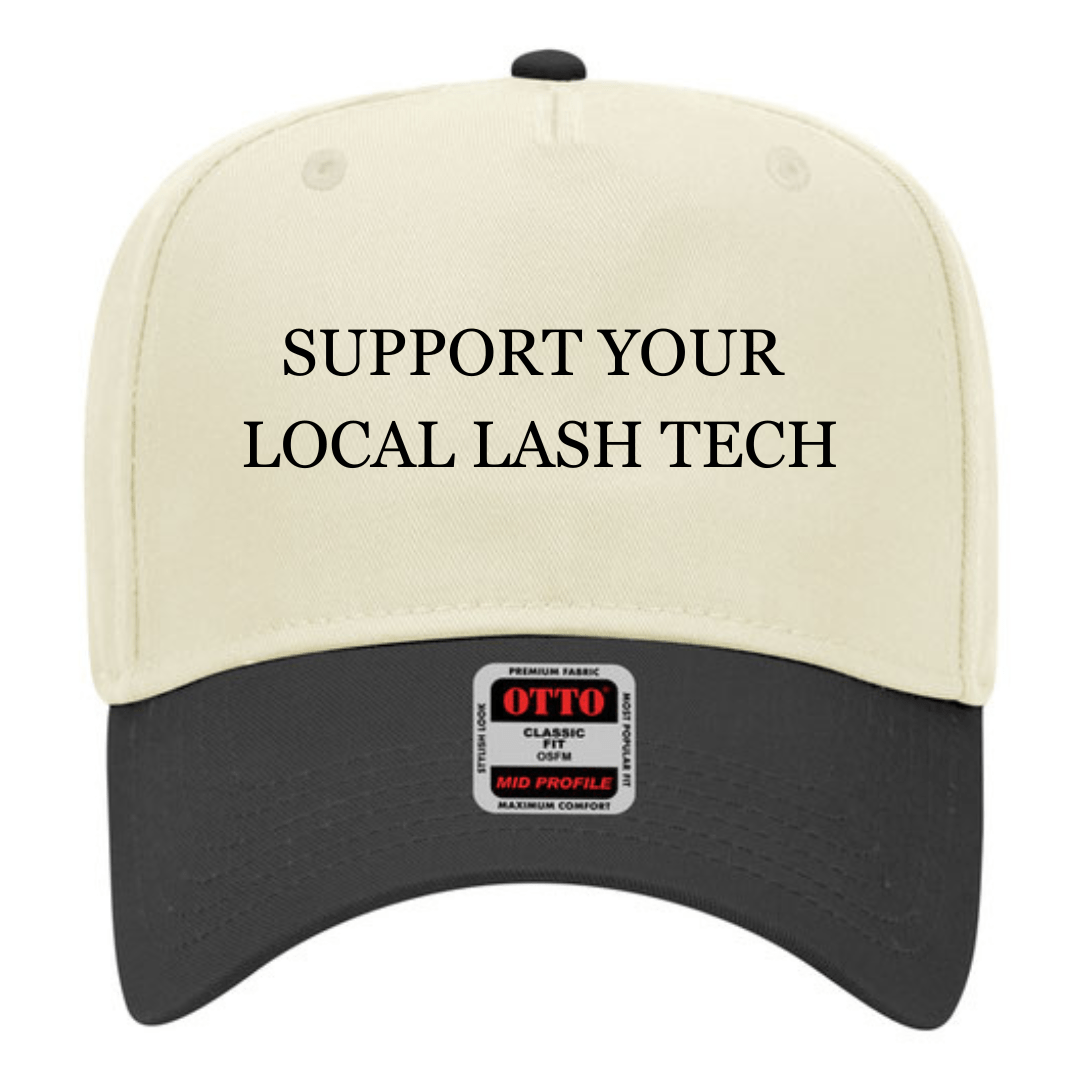 Coco & Rho Support Your Local Lash Tech - Trucker Hat — detail close-up