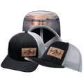 The Heartbeat Brand Surf Baseball Hat — Charcoal / Gray — main product shot