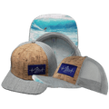 The Heartbeat Brand Surf Baseball Hat — Cork Heather Gray / Gray — main product shot