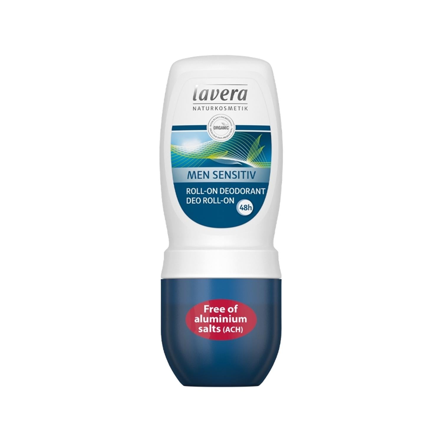 Lavera Organic Deodorant for Men - Natural, Sensitive Skin Care, Roll-On Application, 1.69 fl oz