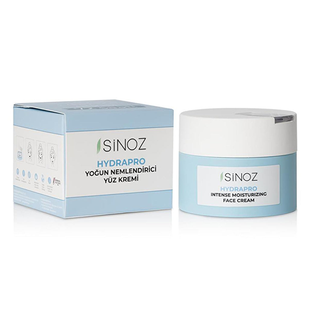 Sinoz Hydrapro: 72-Hour Hydrating Face Cream with Hyaluronic Acid & Snow Mushroom - Vegan Moisturizer for Dry, Sensitive Skin