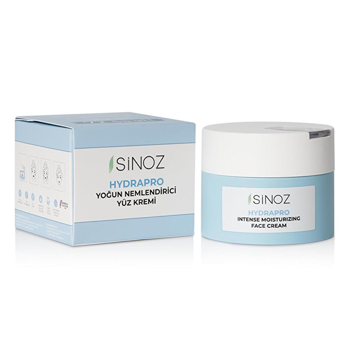 Sinoz Hydrapro: 72-Hour Hydrating Face Cream with Hyaluronic Acid & Snow Mushroom - Vegan Moisturizer for Dry, Sensitive Skin