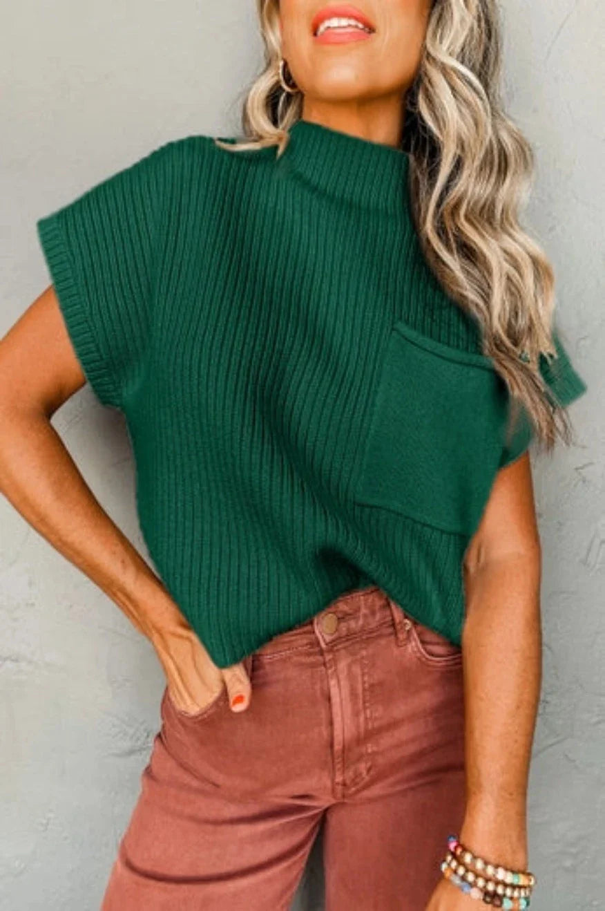 Pretty Little Patriot Pretty Little Patriot Green Spring Sweater — main product shot