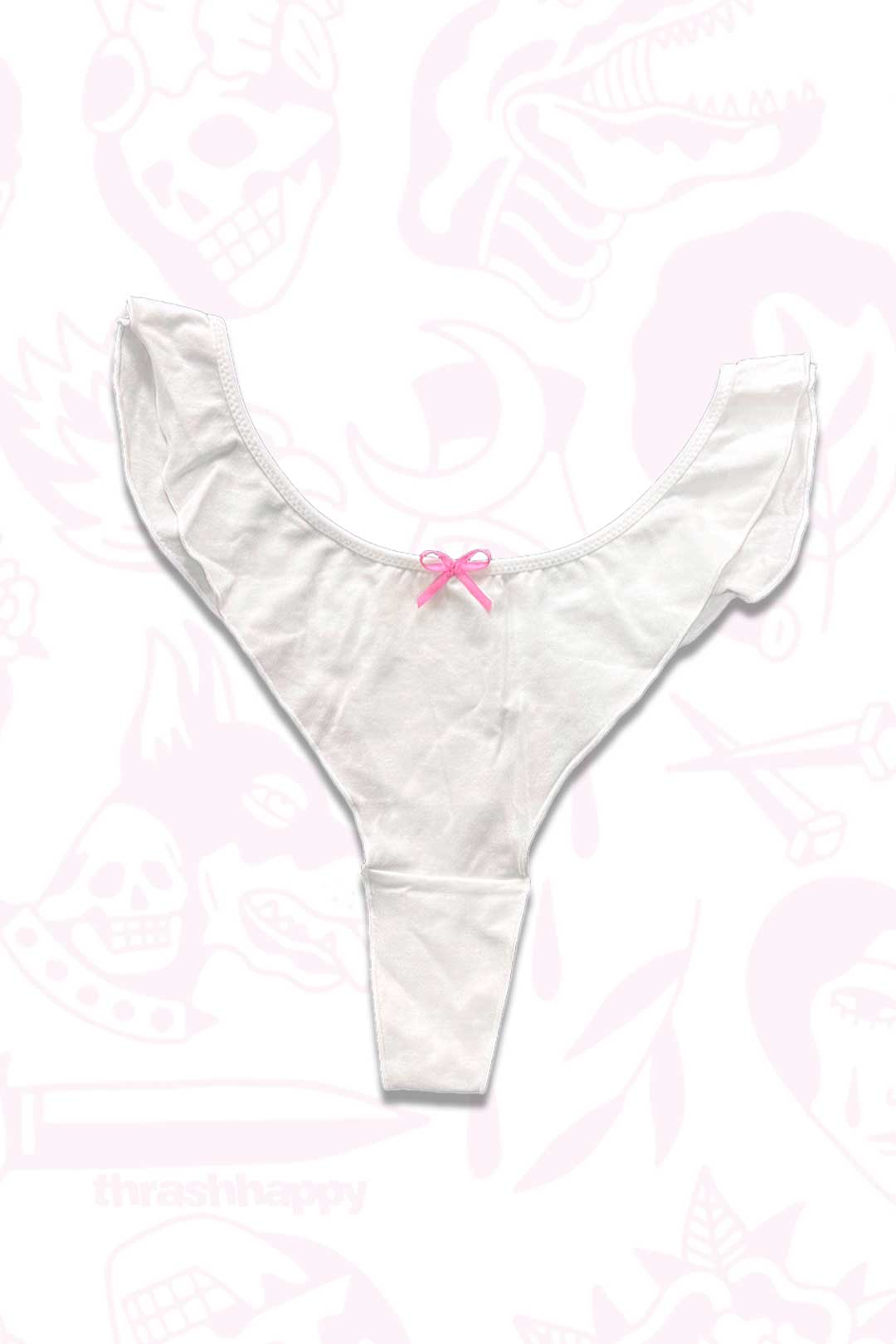 Thrash Happy Sweet Cheeks Ruffle Thong — main product shot