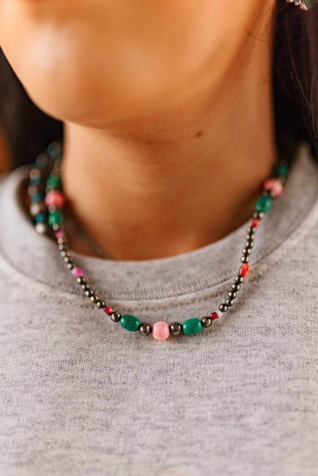 Wild Junkie Sweet Serenity Beaded Necklace — detail close-up