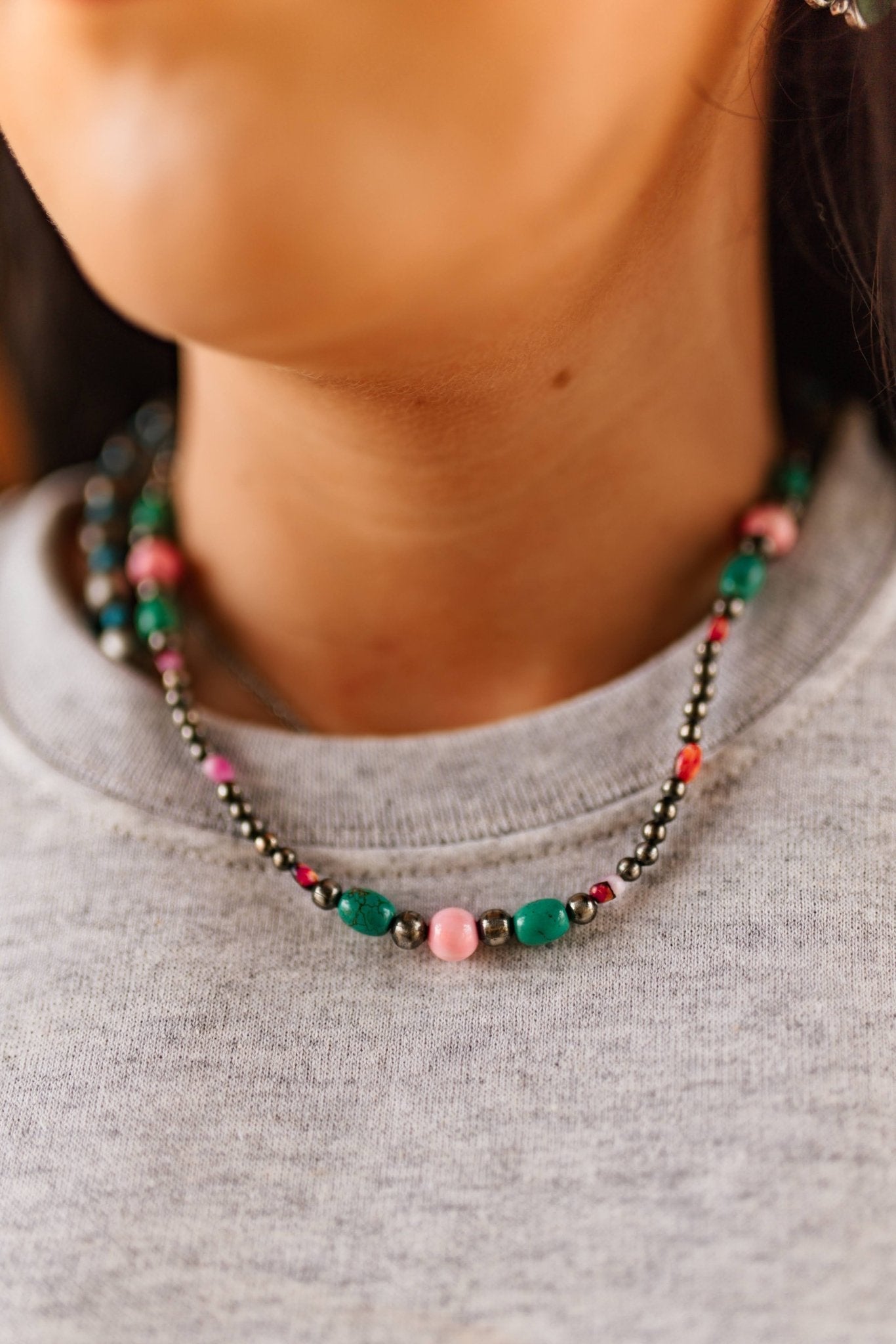 Wild Junkie Sweet Serenity Beaded Necklace — detail close-up
