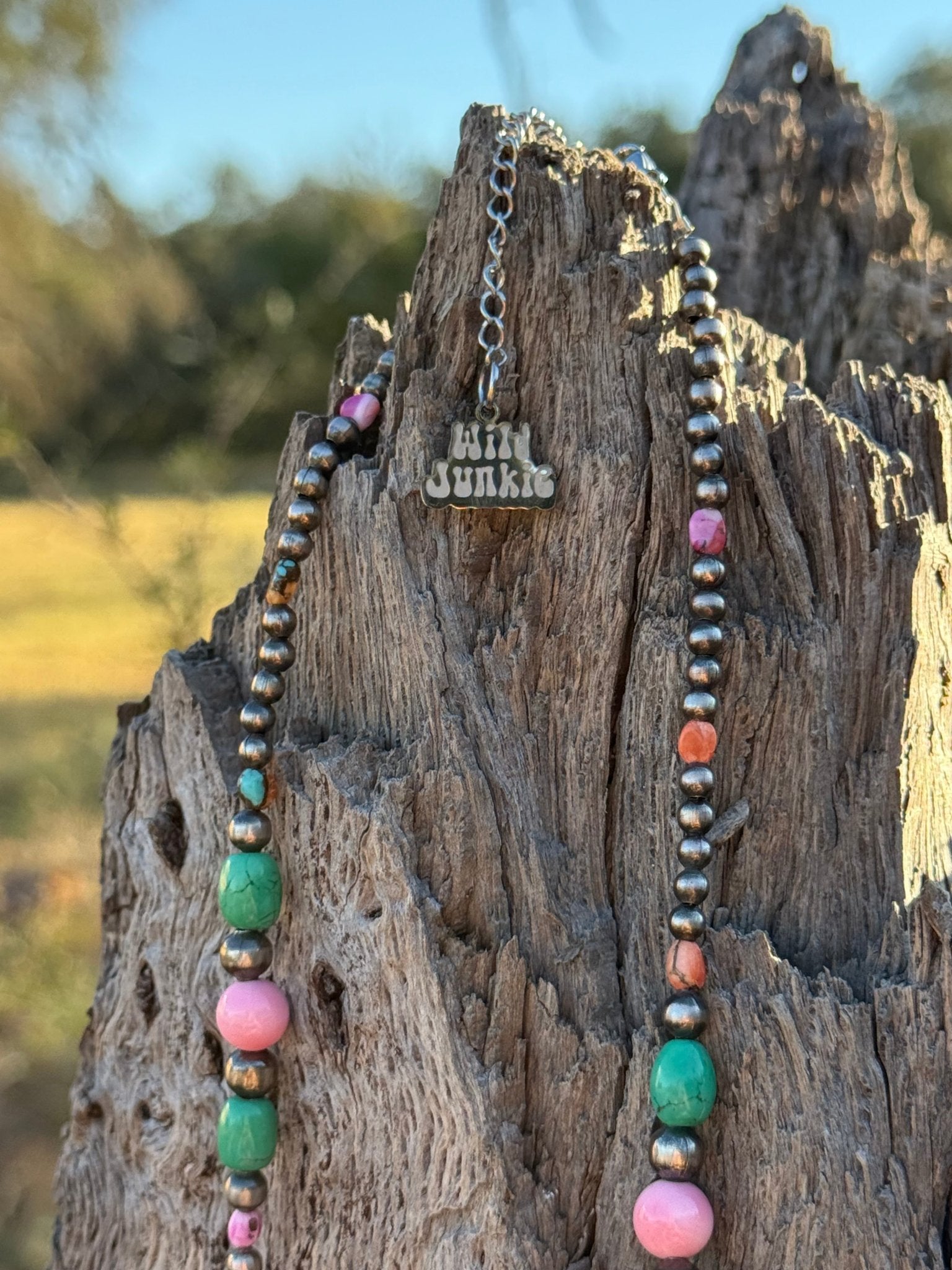 Wild Junkie Sweet Serenity Beaded Necklace — back view