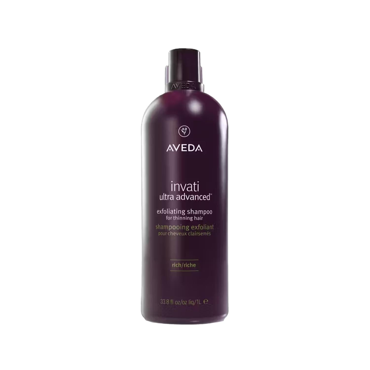 Aveda Invati Ultra Advanced Anti-Hair Loss Shampoo - Rich Texture, 1000ml, Natural Hair Care for Thinning Hair