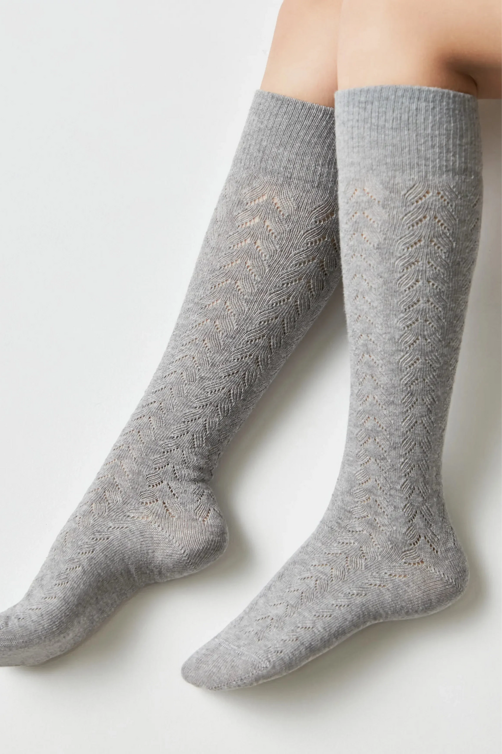TheRanok.com Cotton Knee Highs Conte Classic 010 - Cotton Blend and Knitted Pattern — color detail