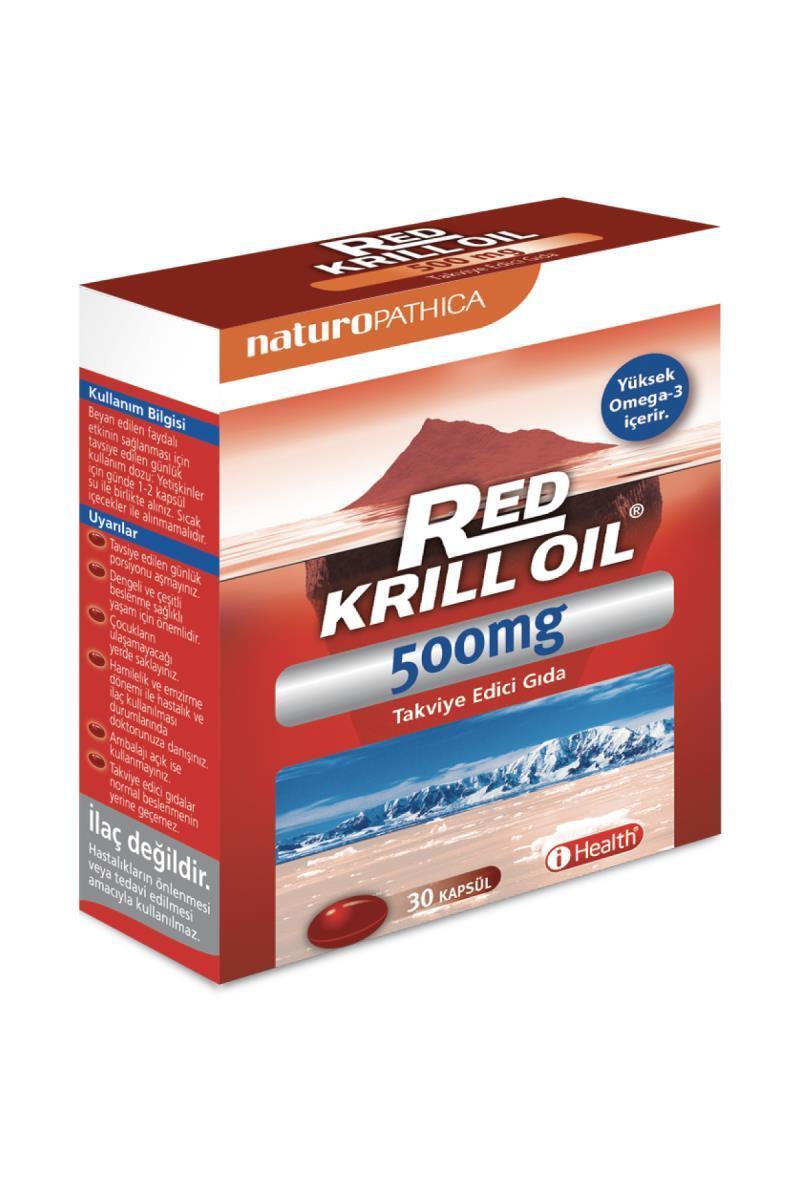 NOW Red Krill Oil 500mg Supplement - Omega-3 EPA & DHA Dietary - 30 Capsules