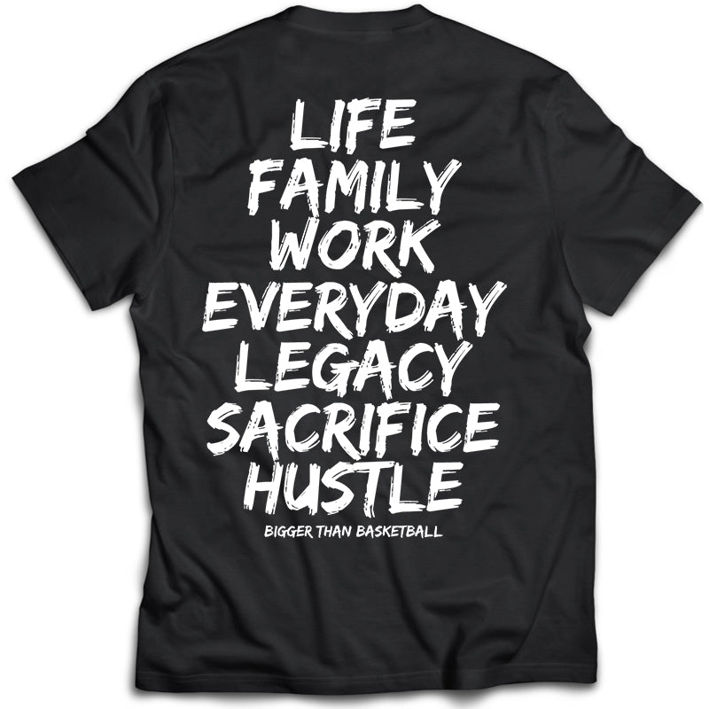Bigger Than Basketball Basketball is Life - T-Shirt - Black — main product shot