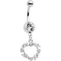 BodyCandy Clear CZ Gem Heart Made of Love Dangle Belly Ring — main product shot