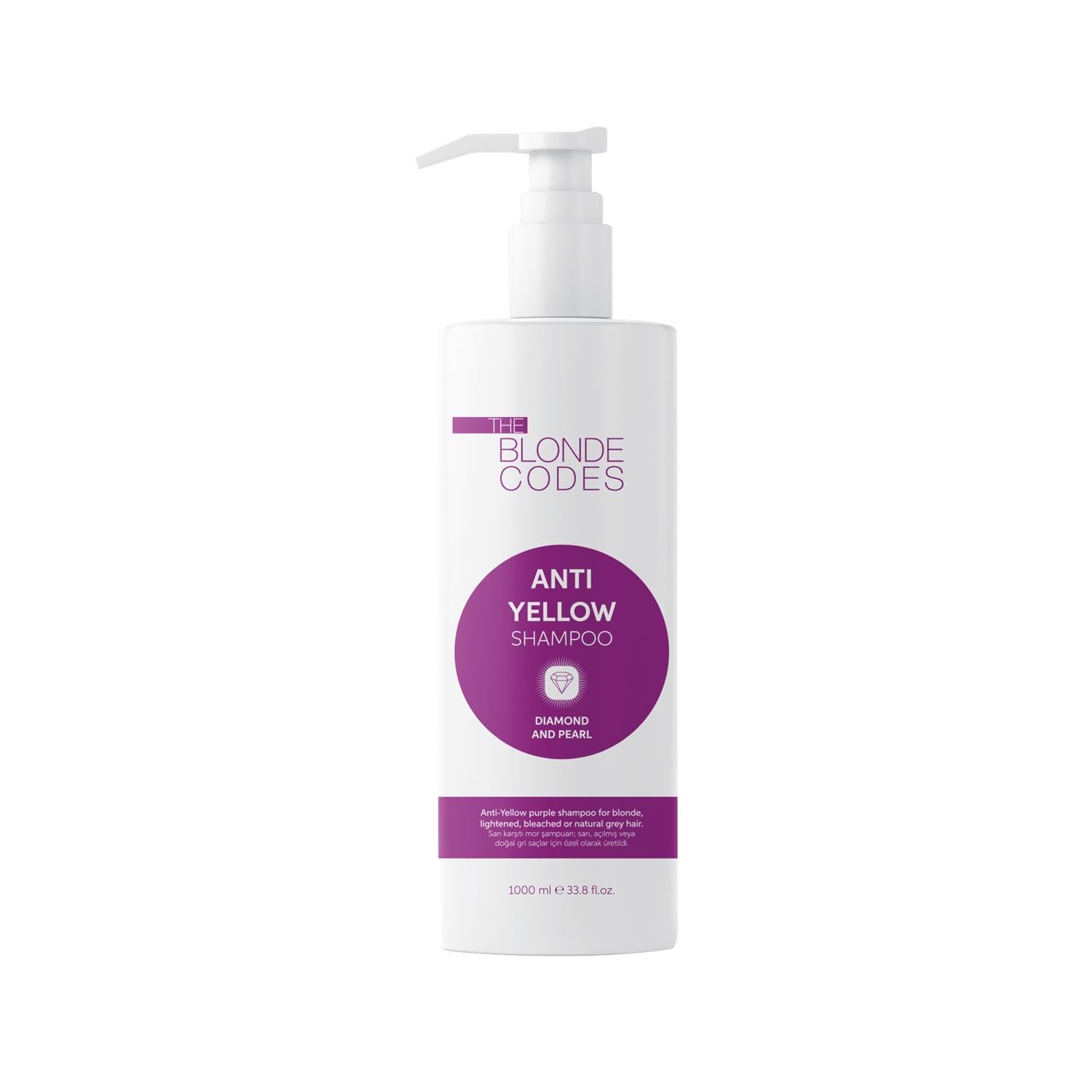 The Color Codes Purple Shampoo for Blonde Hair - Anti-Brassy, Color-Treated Hair Care, 1000ml