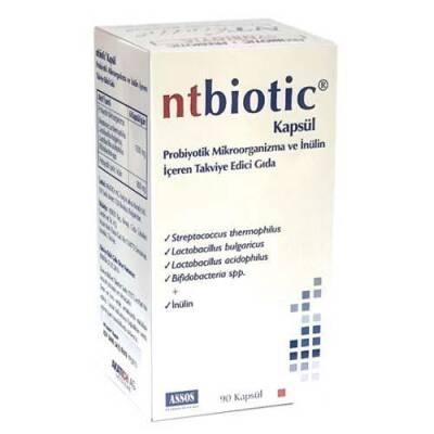 Assos Ntbiotic: Probiotic Supplement for Enhanced Gut & Digestive Health - Lactobacillus, Bifidobacteria & Inulin - 90 Capsules