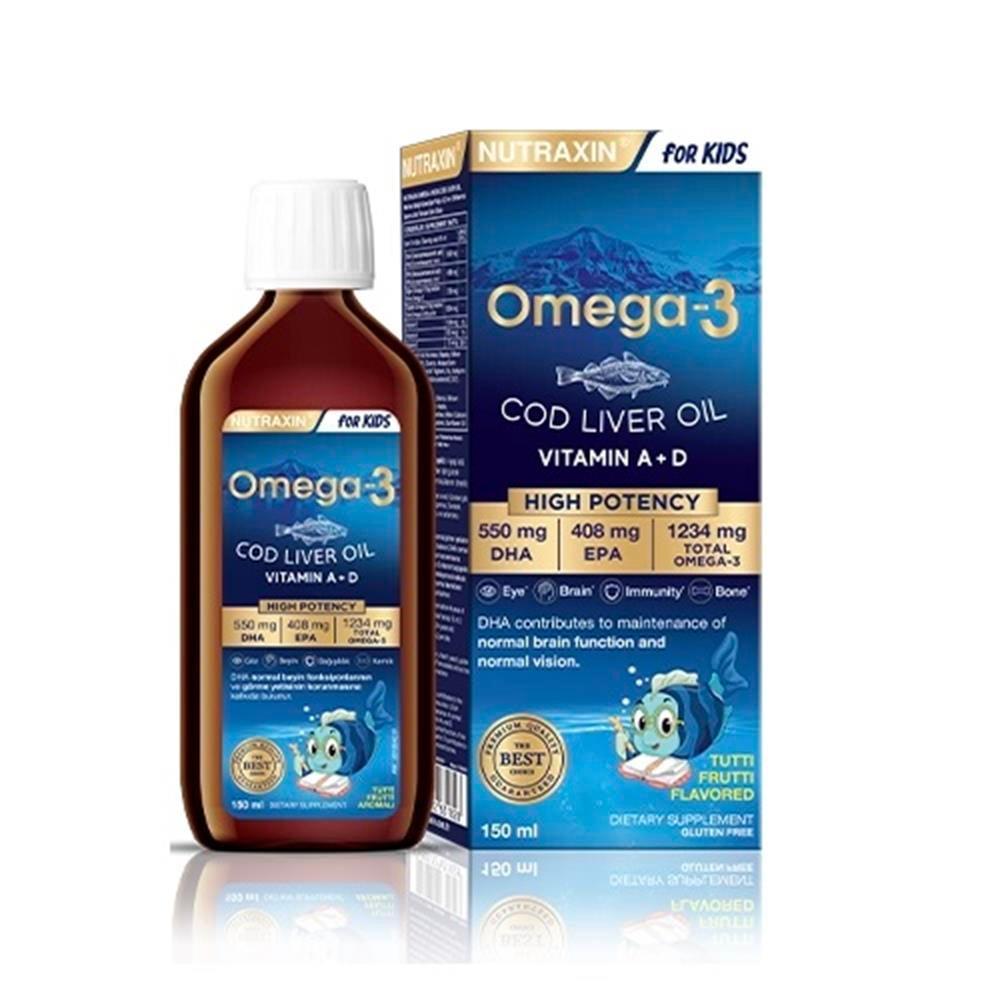 Nutraxin Kids Omega-3 Syrup - 150 ml | Tutti Frutti Flavor