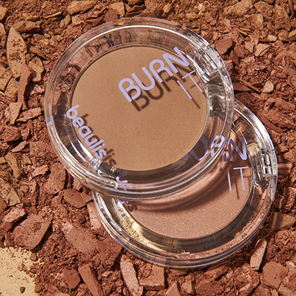 Beaulis Burn It Powder Bronzer 192 Natural Bronze - Powder Bronzer for Natural Glow Makeup Contouring