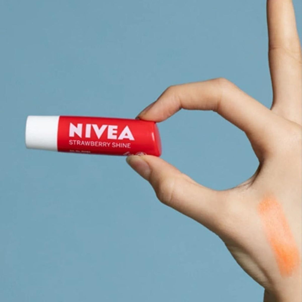 Nivea Nourishing Lip Care Balm with 24-hour Moisturization - Mineral Oil-Free Lip Balm