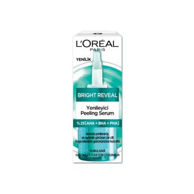 Loreal Paris Bright Reveal Peeling Serum - AHA BHA PHA Exfoliating Skincare for Renewal and Brightening