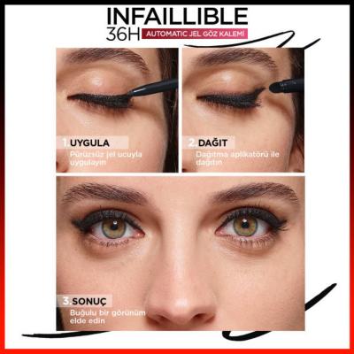 Loreal Paris Infaillible: Automatic Gel Matte Black Eyeliner - Waterproof, Smudge-Proof, & Long-Lasting 36H Definition