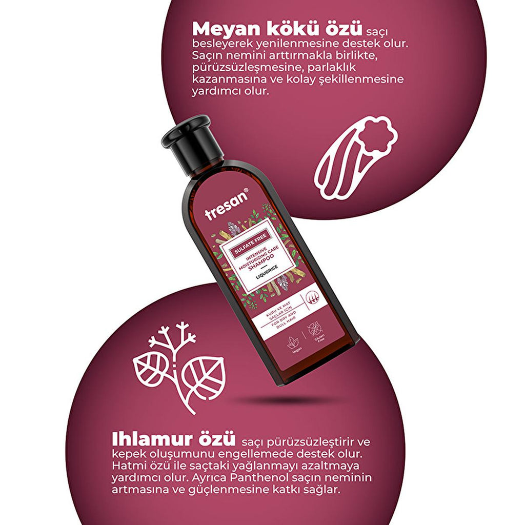 Tresan Sulfate-Free Shampoo with Licorice Root Extract - Moisturizing, Gentle, Natural Hair Care - 10.14 fl oz