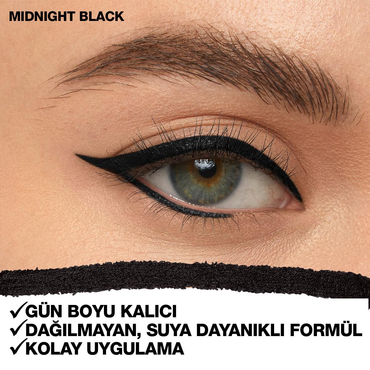 Maybelline Lasting Drama Midnight Black Automatic Gel Eyeliner: Smudge & Water Resistant, Long-Lasting Definition