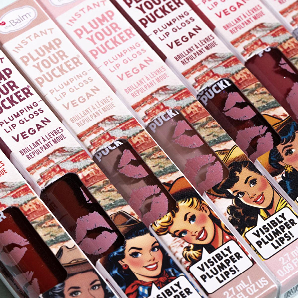 theBalm Instant Plump Your Pucker Lip Plumper Gloss: Get Fuller, Hydrated Lips Naturally. Vegan, Cruelty-Free, Non-Sticky, Available in 5 Stunning Shades