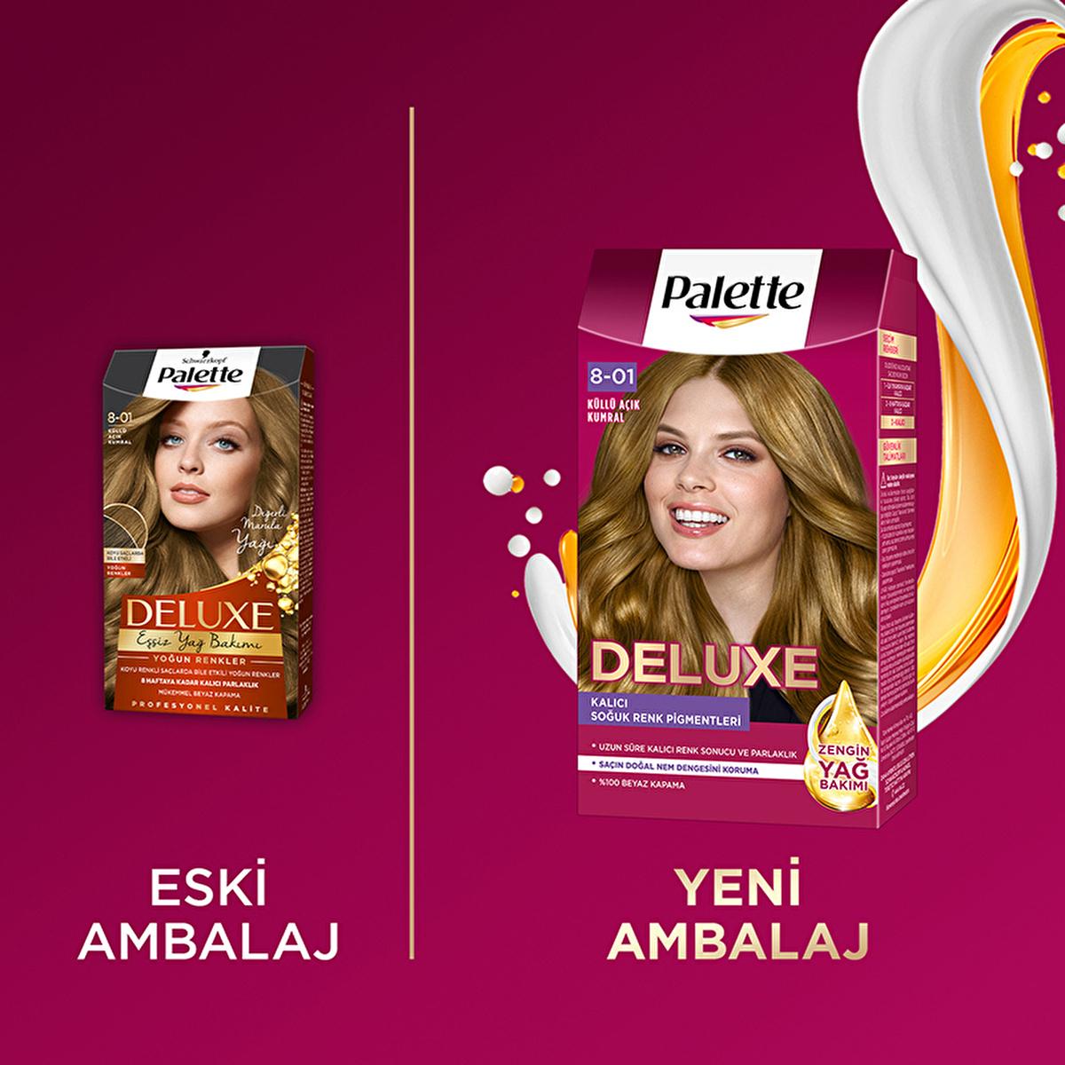 Palette Deluxe KŸllŸ A�õk Kumral Hair Dye: Intense Light Ash Blonde Color, Perfect Grey Coverage & Long Lasting Shine