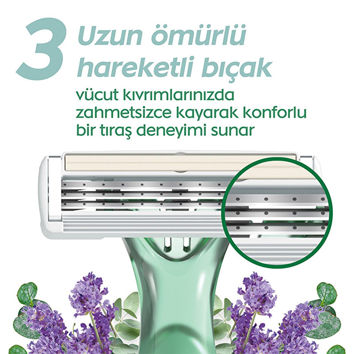 Bic Women's Razors - Soleil Escape 3-Blade Disposable Razors for Women with Lavender & Eucalyptus Scent