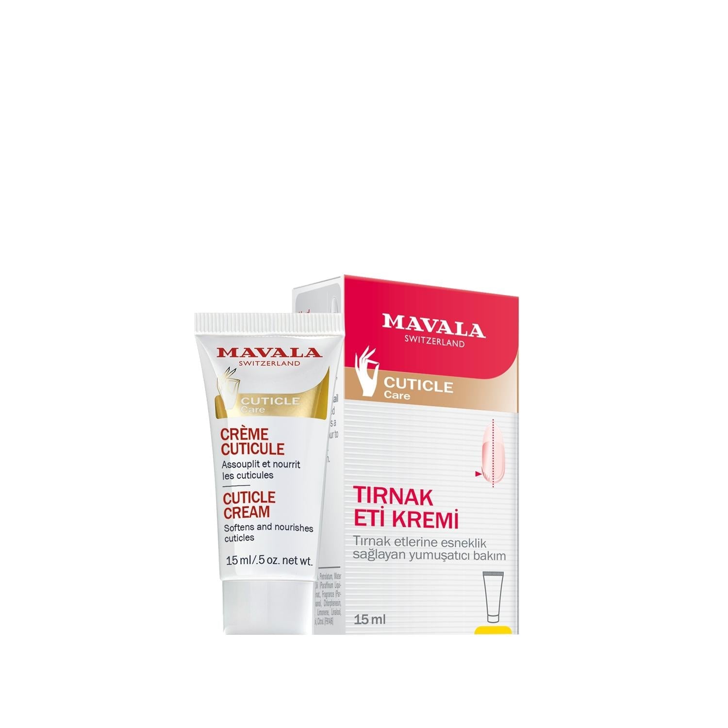 Mavala Cuticle Cream - Softens Cuticles, Enhances Nail Care - 15ml Convenient Travel Size
