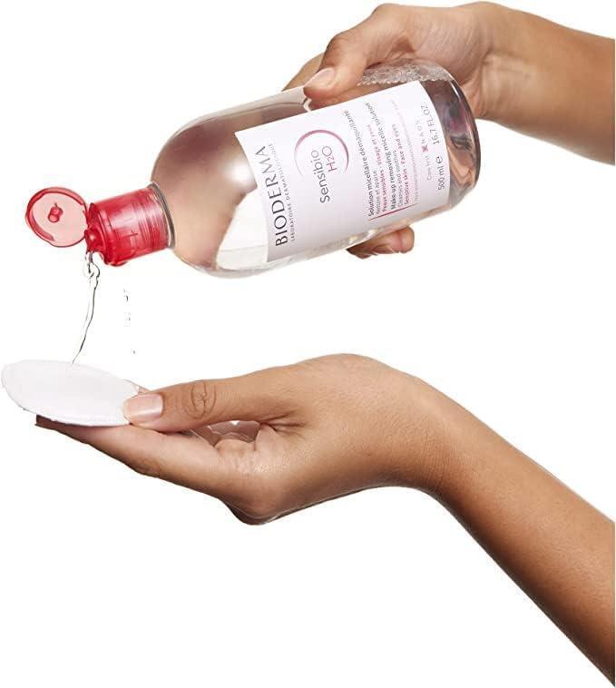 Bioderma Sensibio H2O Micellar Makeup Remover for Sensitive Skin - Gentle, Dermatologically Tested, 16.91 fl oz