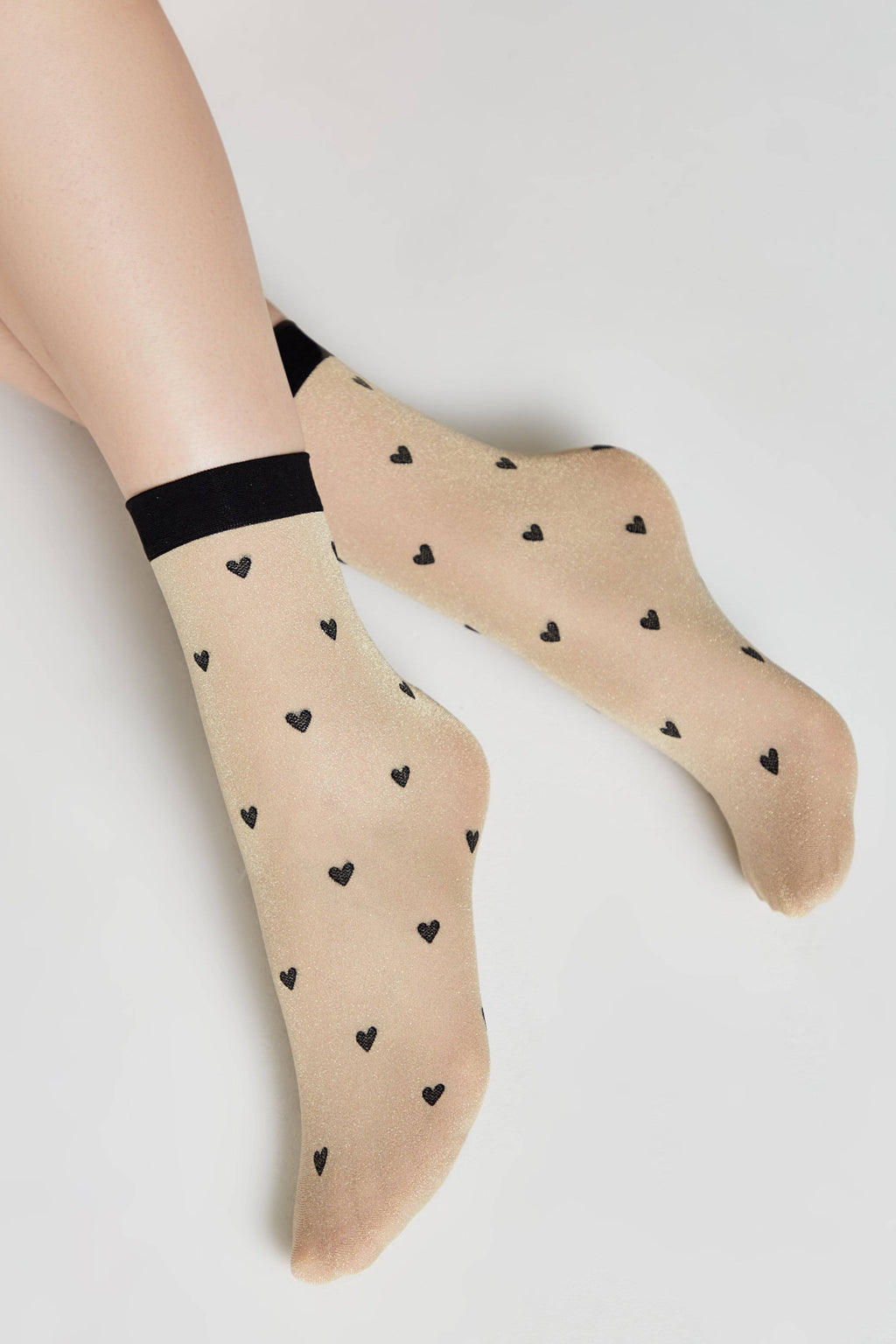 TheRanok.com Shimmering Socks Conte Fantasy - "Hearts" Designs — main product shot
