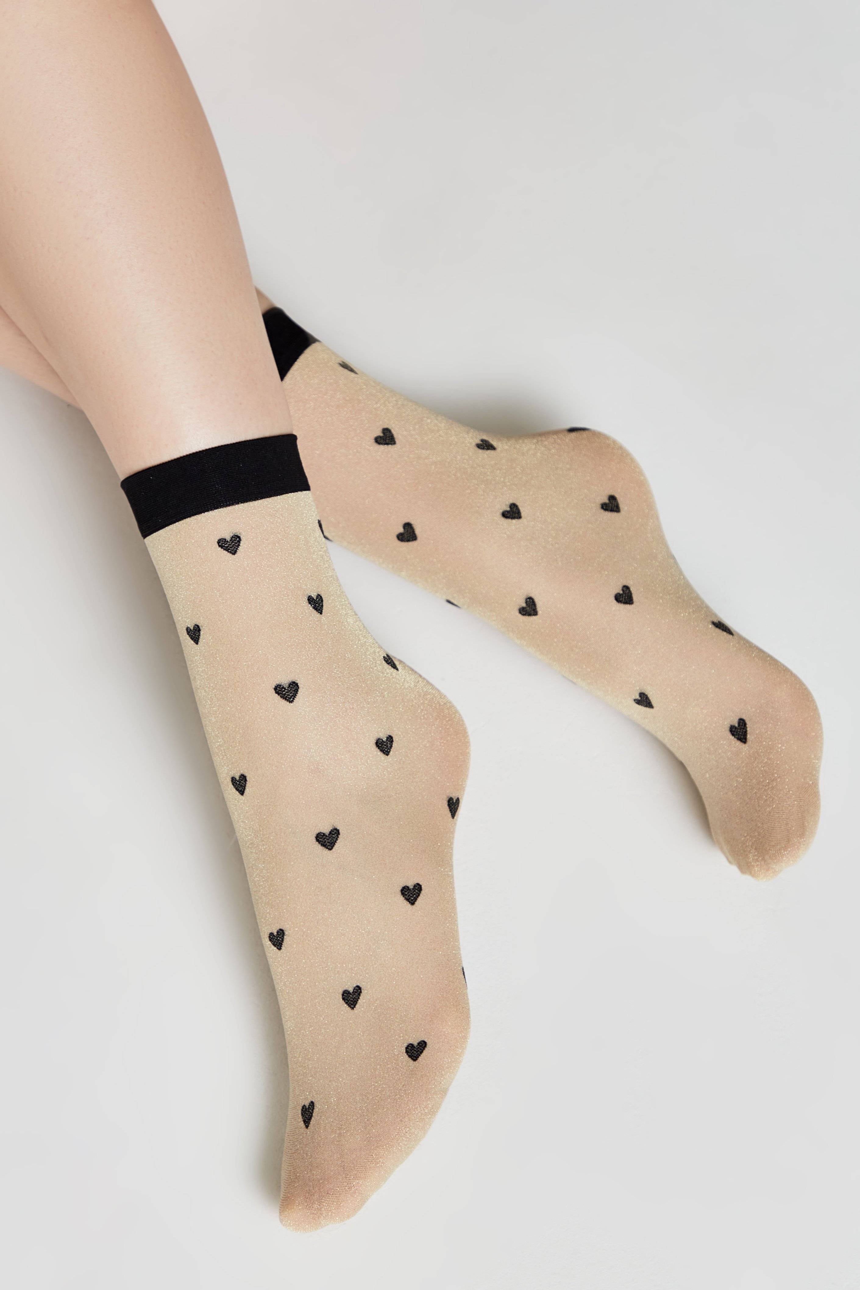 TheRanok.com Shimmering Socks Conte Fantasy - "Hearts" Designs — main product shot