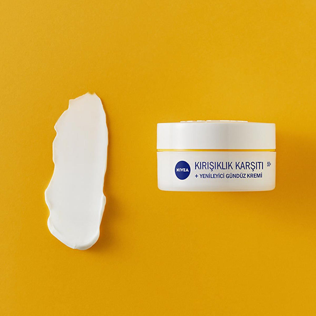 Nivea Anti-Wrinkle Face Cream for Mature Skin 55+ - Deep Moisturization & UV Protection