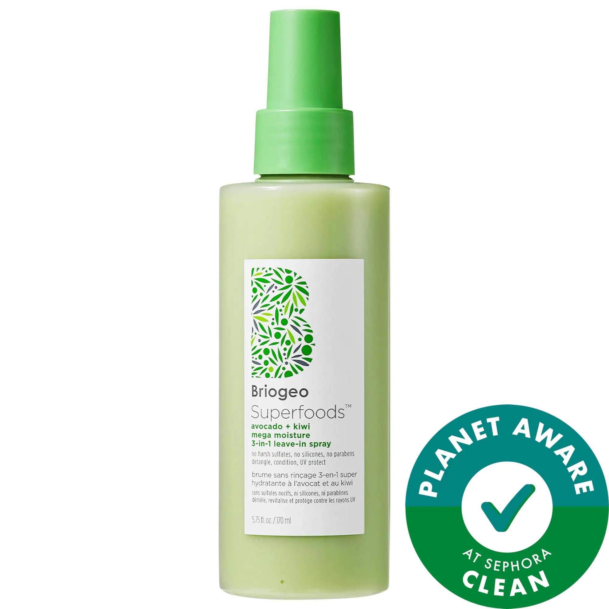 Briogeo Superfoods&trade; Avocado + Kiwi Moisture Leave-In Conditioner - Intensely Nourishing Phytonutrient-Rich Hair Care with UV Protection