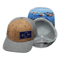 The Heartbeat Brand Tahoe Baseball Hat — Cork Heather Gray / Gray — main product shot