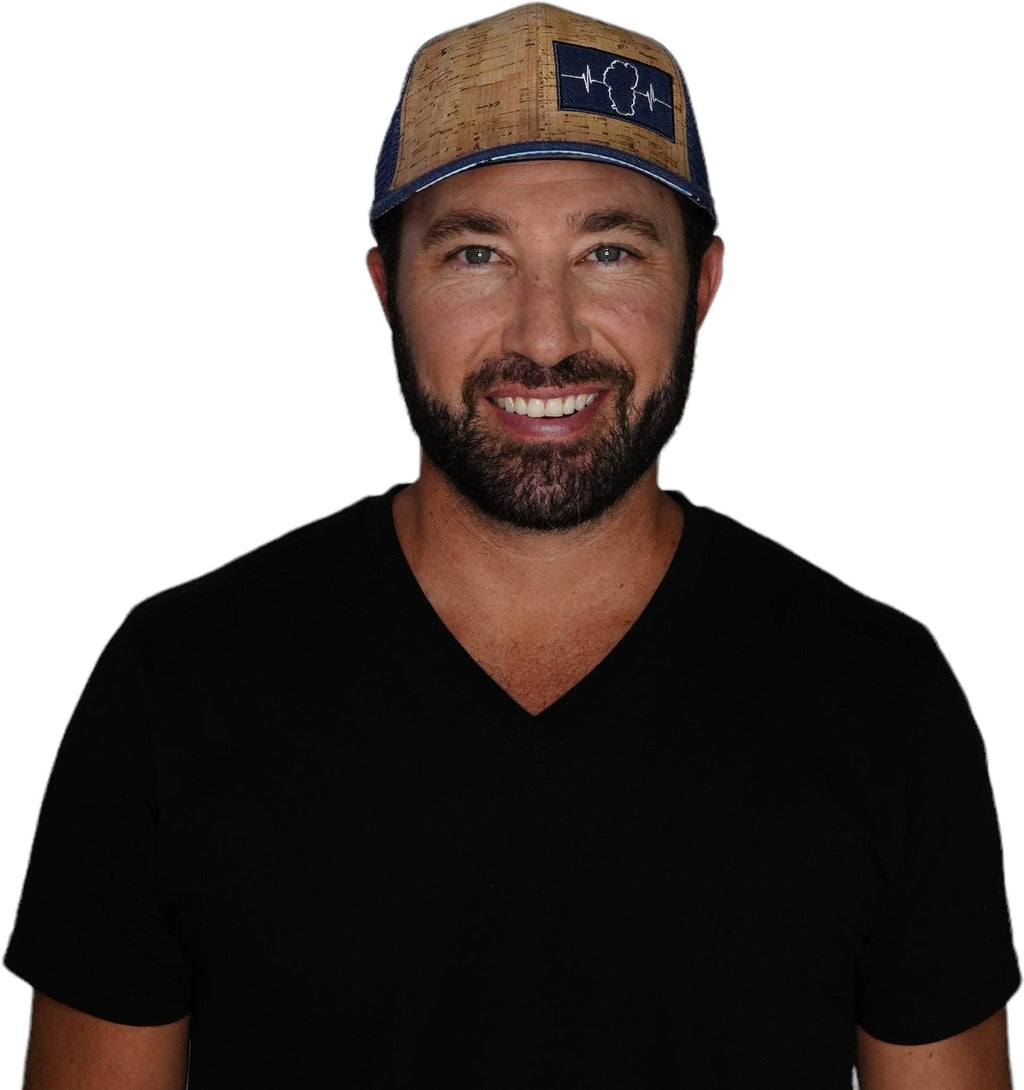 Tahoe Hat - Baseball Hat Fit - Cork - Navy - Trucker Mesh